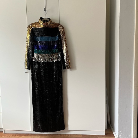 Pierre Cardin Dresses & Skirts - Pierre Cardin Sequined Color- Block Vintage Dress 70’s Rare Find !